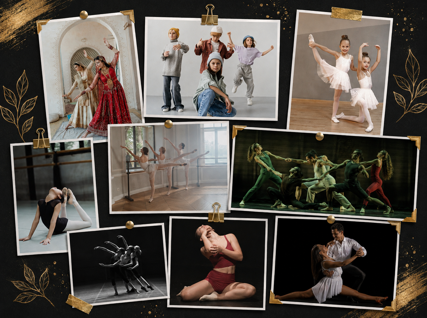 Differents styles de danse abordée durant la saison : classique, contemporaine, jazz, hip-hop, street dance et danse orientale  